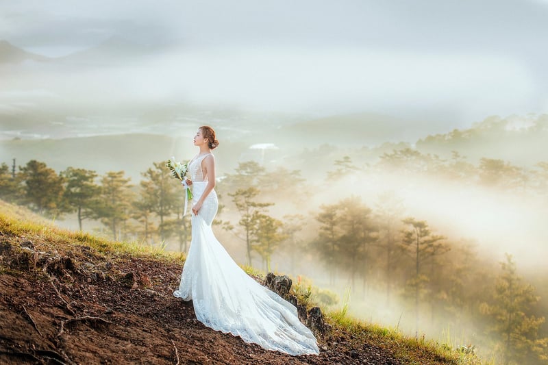 Bride in Vintage Dress